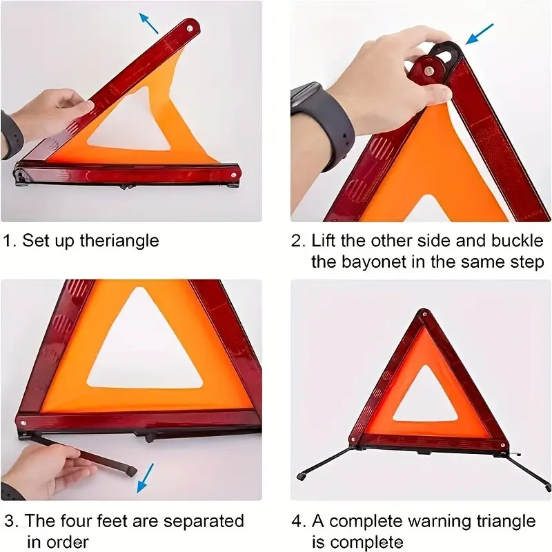 Emergency Exit Sign - Красный светоотражающий складной знак аварийной остановки