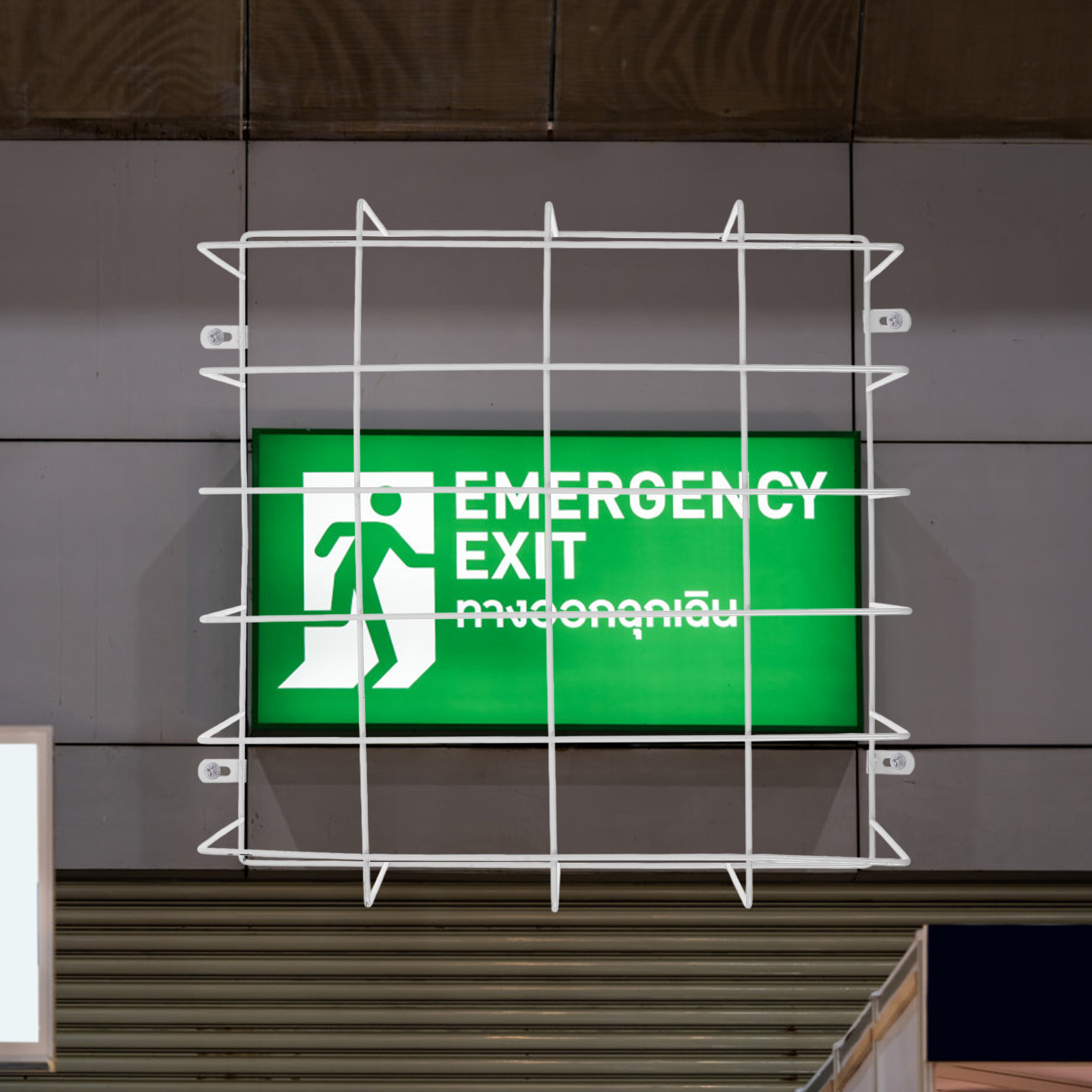 Emergency Exit Sign - Защитная сетка из нержавеющей стали для