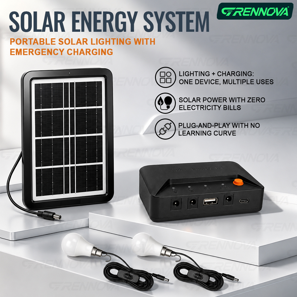 Power Outage Light - Портативный солнечный комплект освещения Grennova с