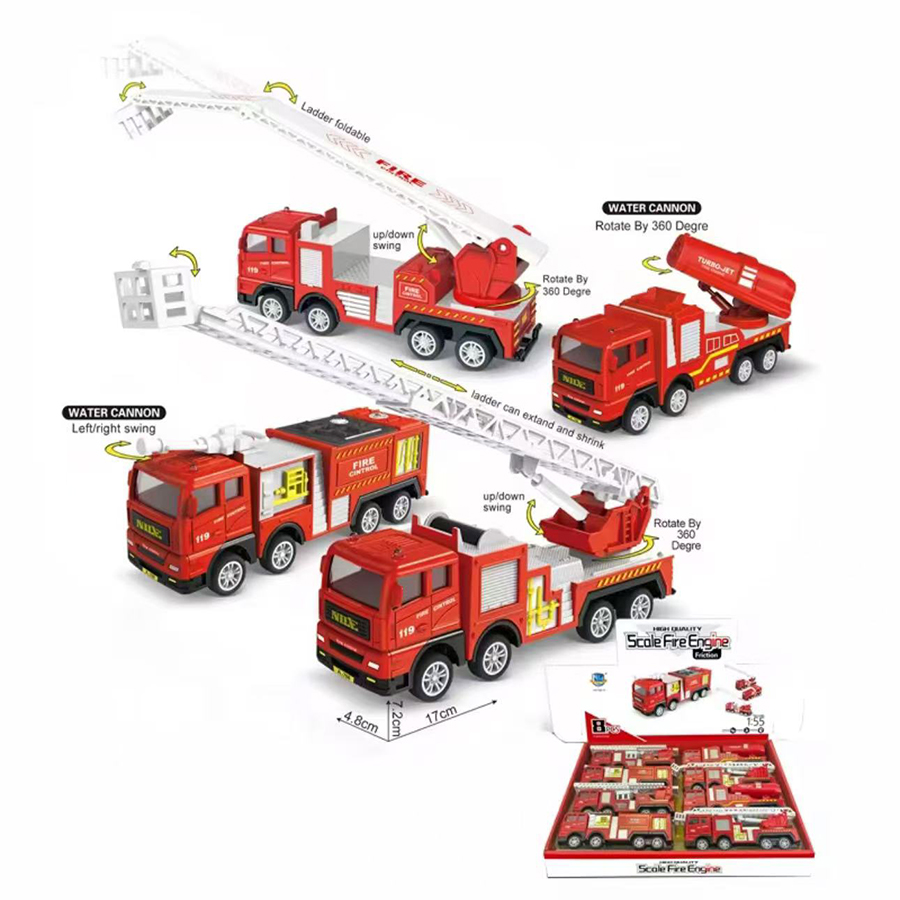 Fire Escape Ladder - 1 шт.-сплав пожарная машина 1:32 моделирование