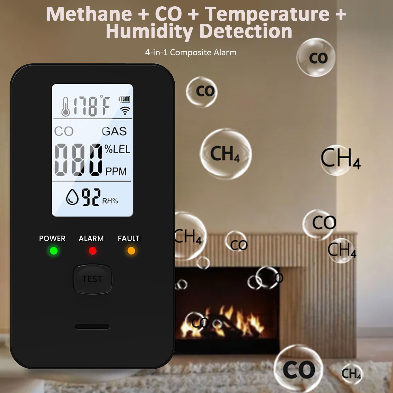 Co Detector Plug - Многофункциональный детектор газа и угарного газа