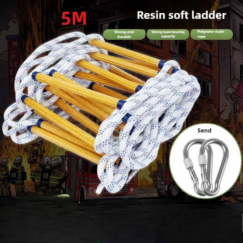 Fire Escape Ladder - 5 м лестница из смоляной веревки,