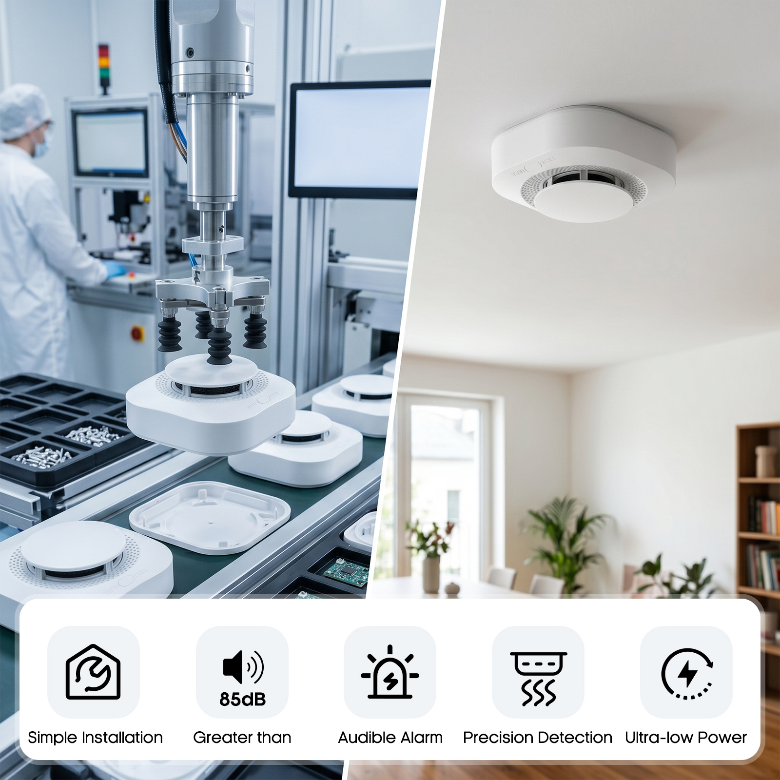 Детектор дыма Tuya Zigbee 4 /  – обзор и цена Smoke Detector Interconnected