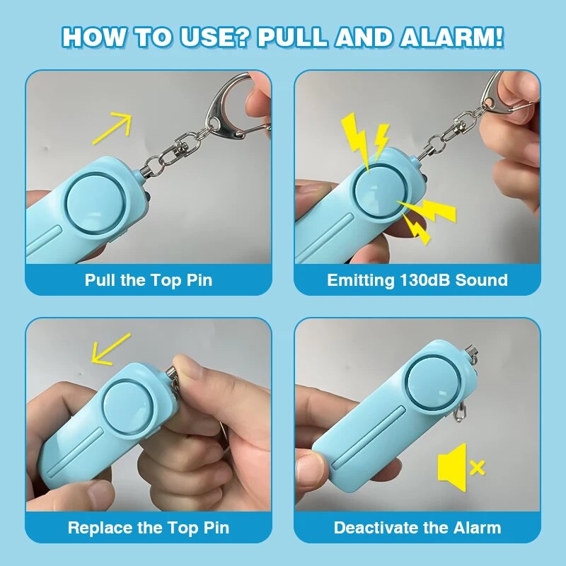 Osobisty alarm bezpieczeństwa  – обзор и цена Personal Alarm Keychain