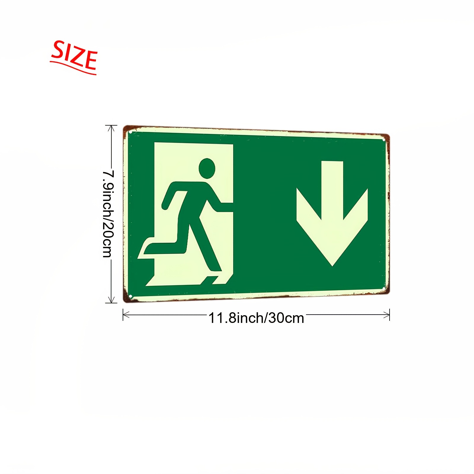 2D Винтажная металлическая таб – обзор и цена Emergency Exit Sign
