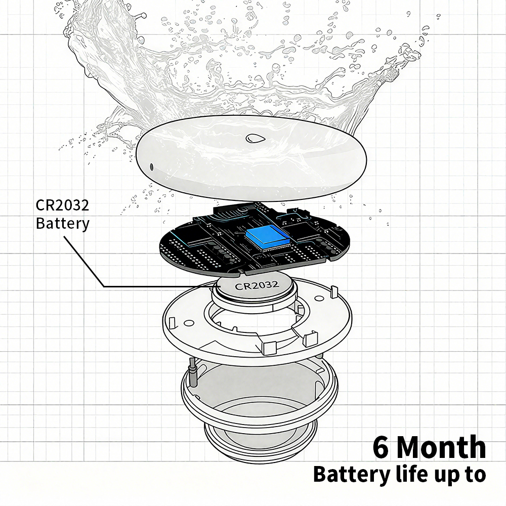 Датчик протечки Zigbee, светод – обзор и цена Water Alarm Sensor
