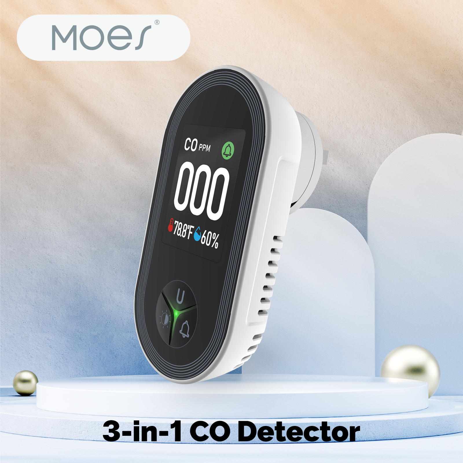 Детектор угарного газа MOES 3- – обзор и цена Co Detector Plug