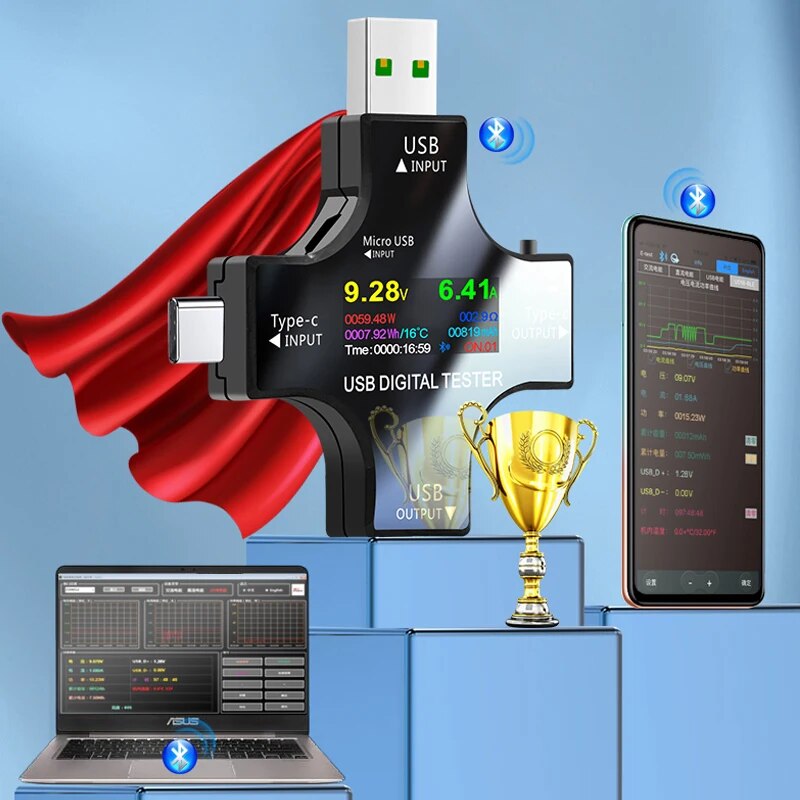 USB-тестер DC Type-C PD Цифров – обзор и цена Co Detector Plug