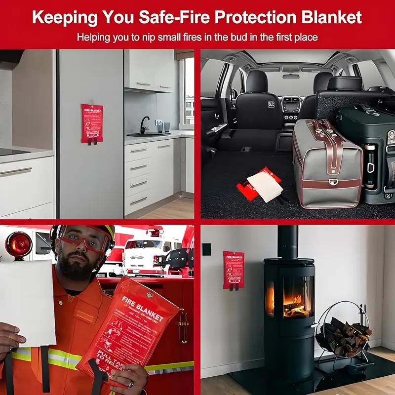 Набор из 4 огнестойких одеял и – обзор и цена Fire Blanket Kitchen