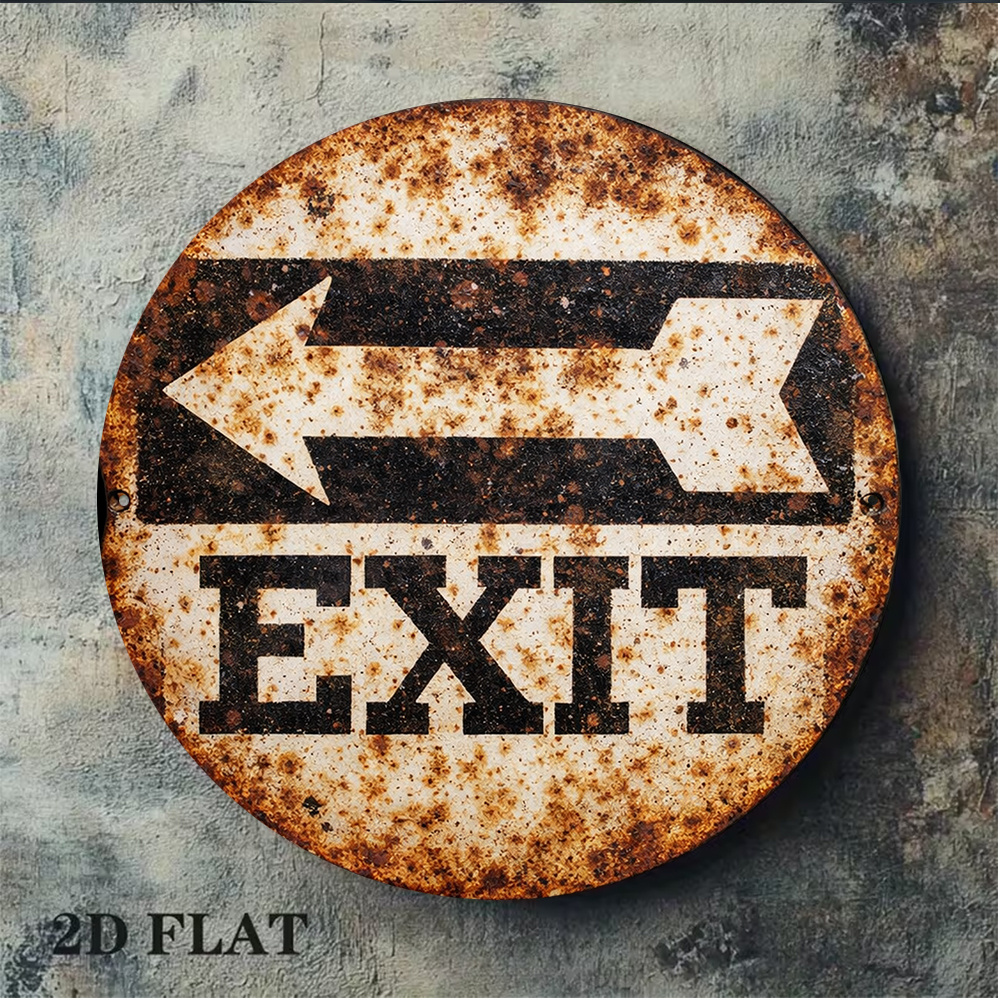 2D Металлическая табличка 20x2 – обзор и цена Emergency Exit Sign