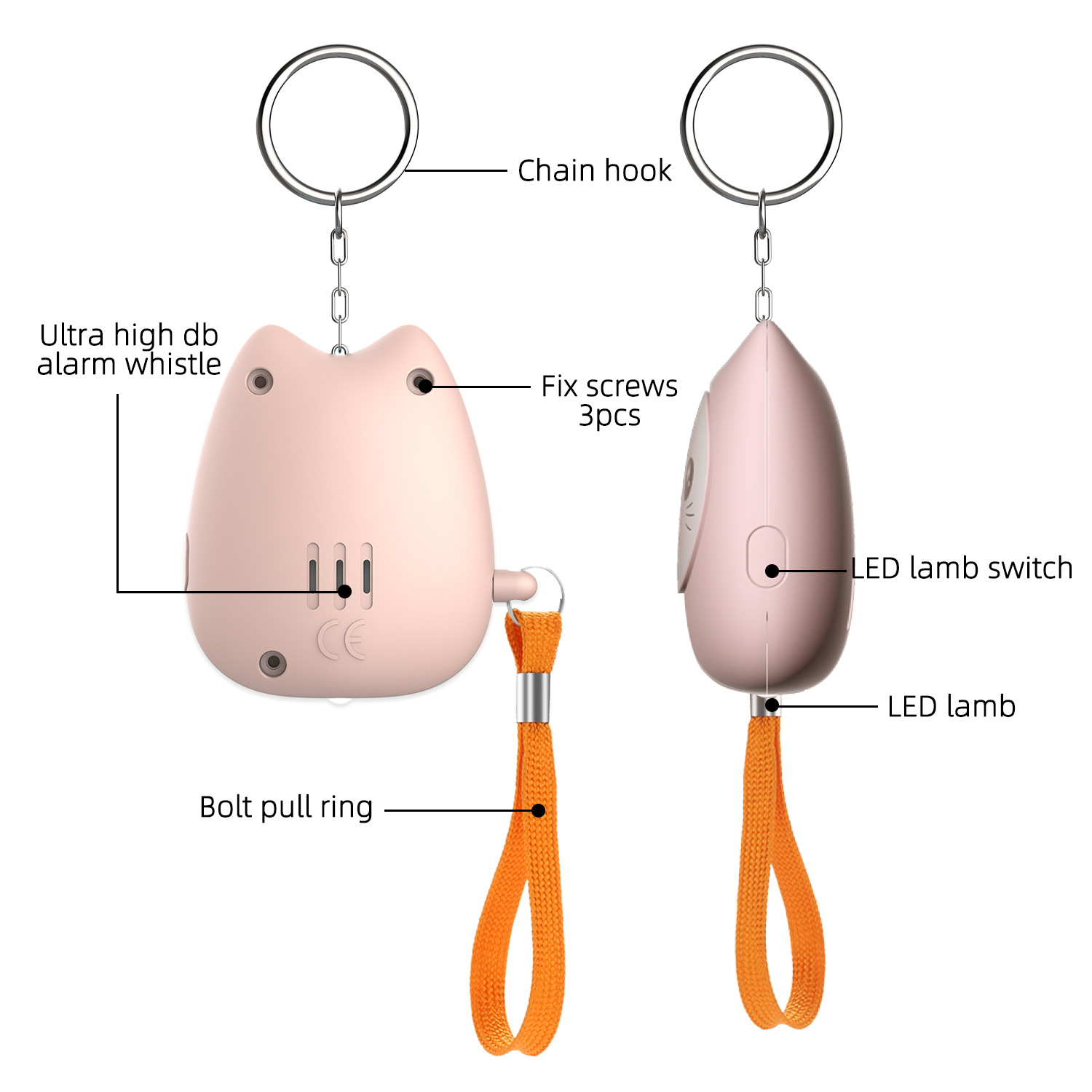 2025 Новая персональная сигнал – обзор и цена Personal Alarm Keychain