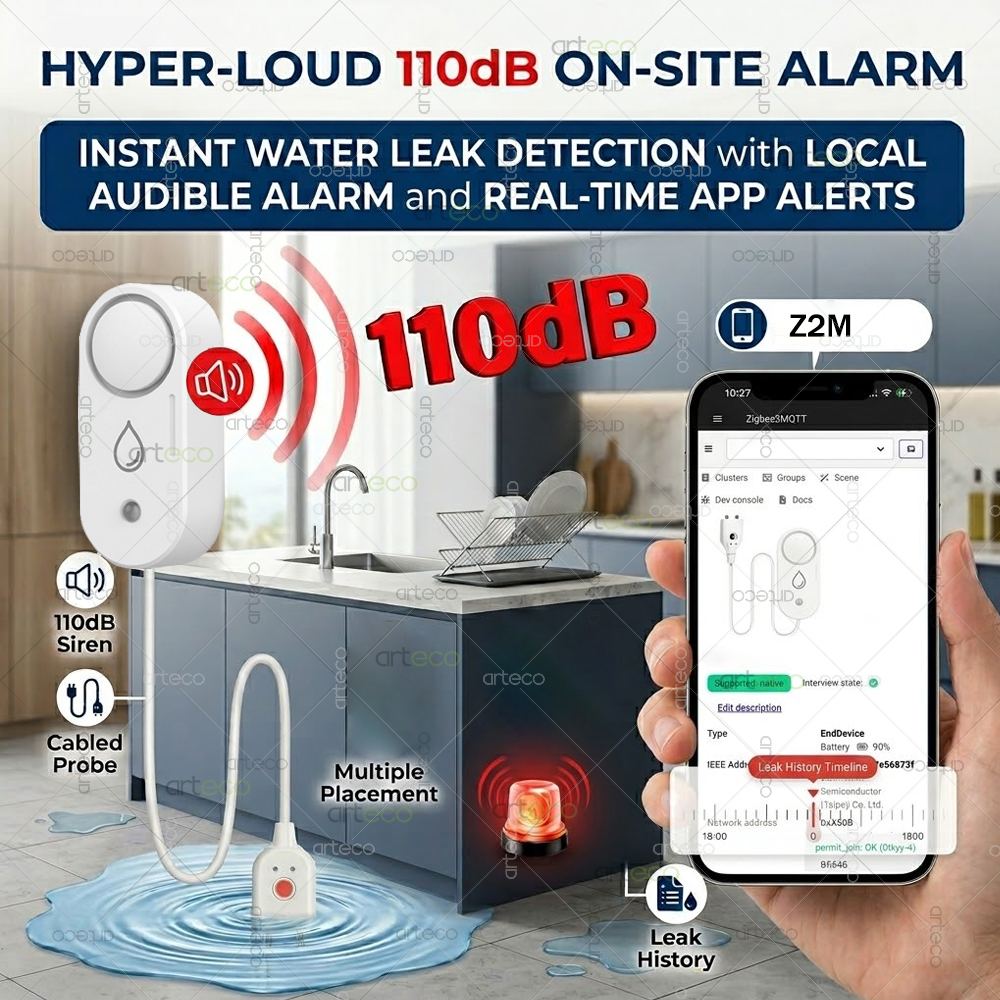 Детектор утечки воды Zigbee, д – обзор и цена Water Alarm Sensor