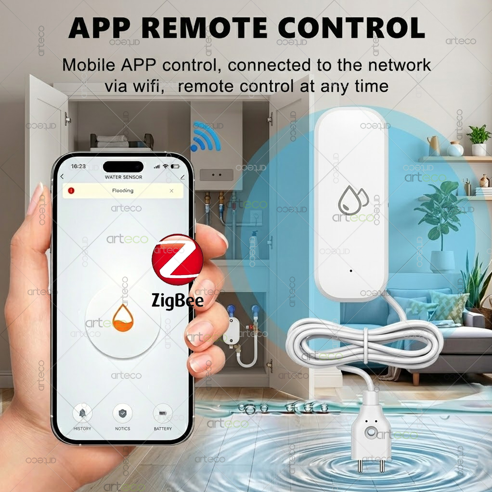 Детектор утечки воды Zigbee, д – обзор и цена Water Alarm Sensor