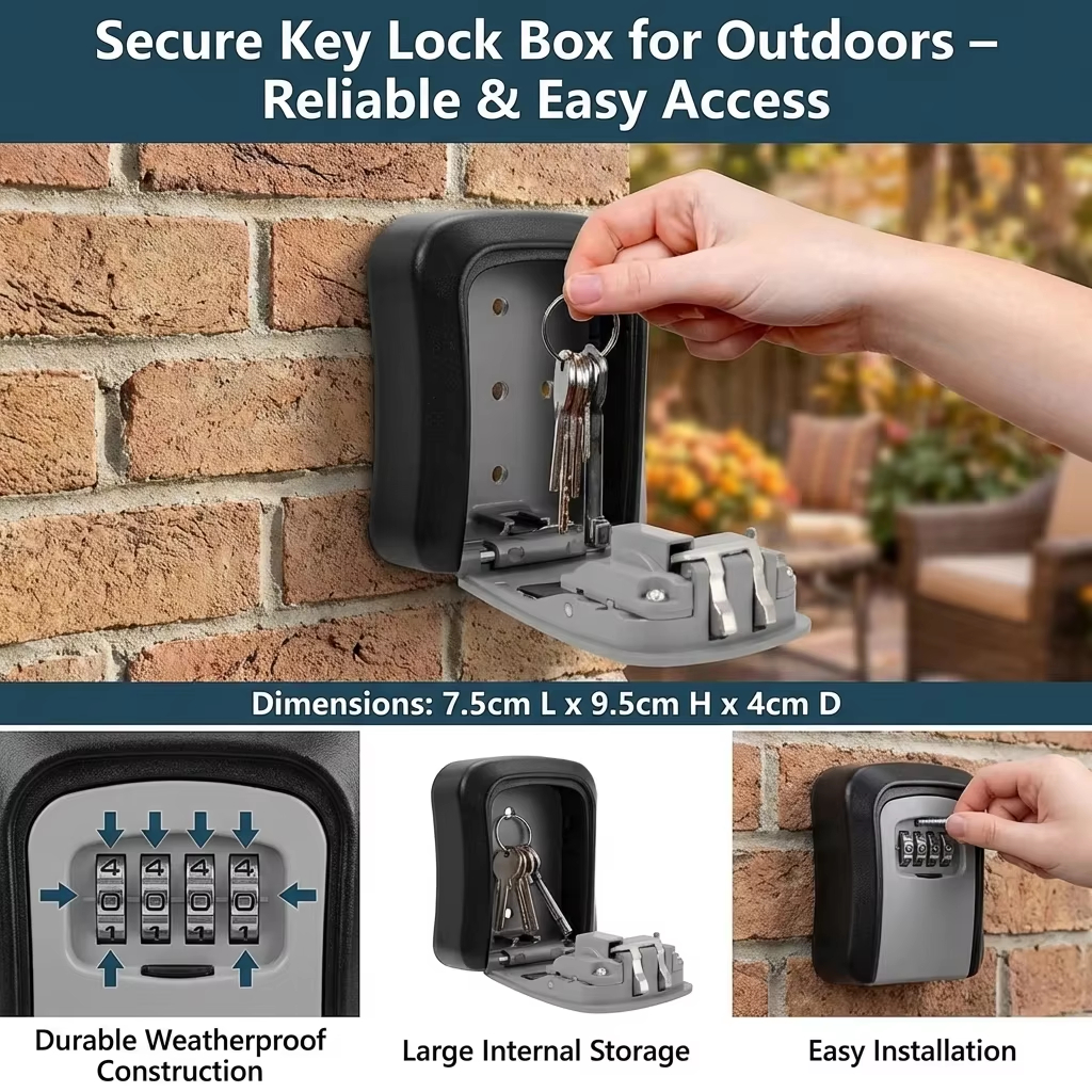 Настенный сейф для ключей с 4- – обзор и цена Lockbox Key Secure