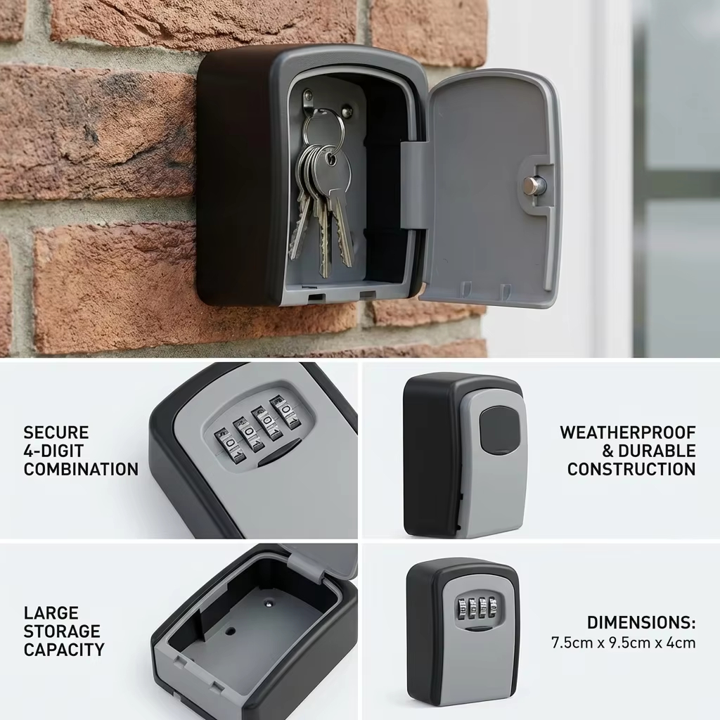 Настенный сейф для ключей с 4- – обзор и цена Lockbox Key Secure