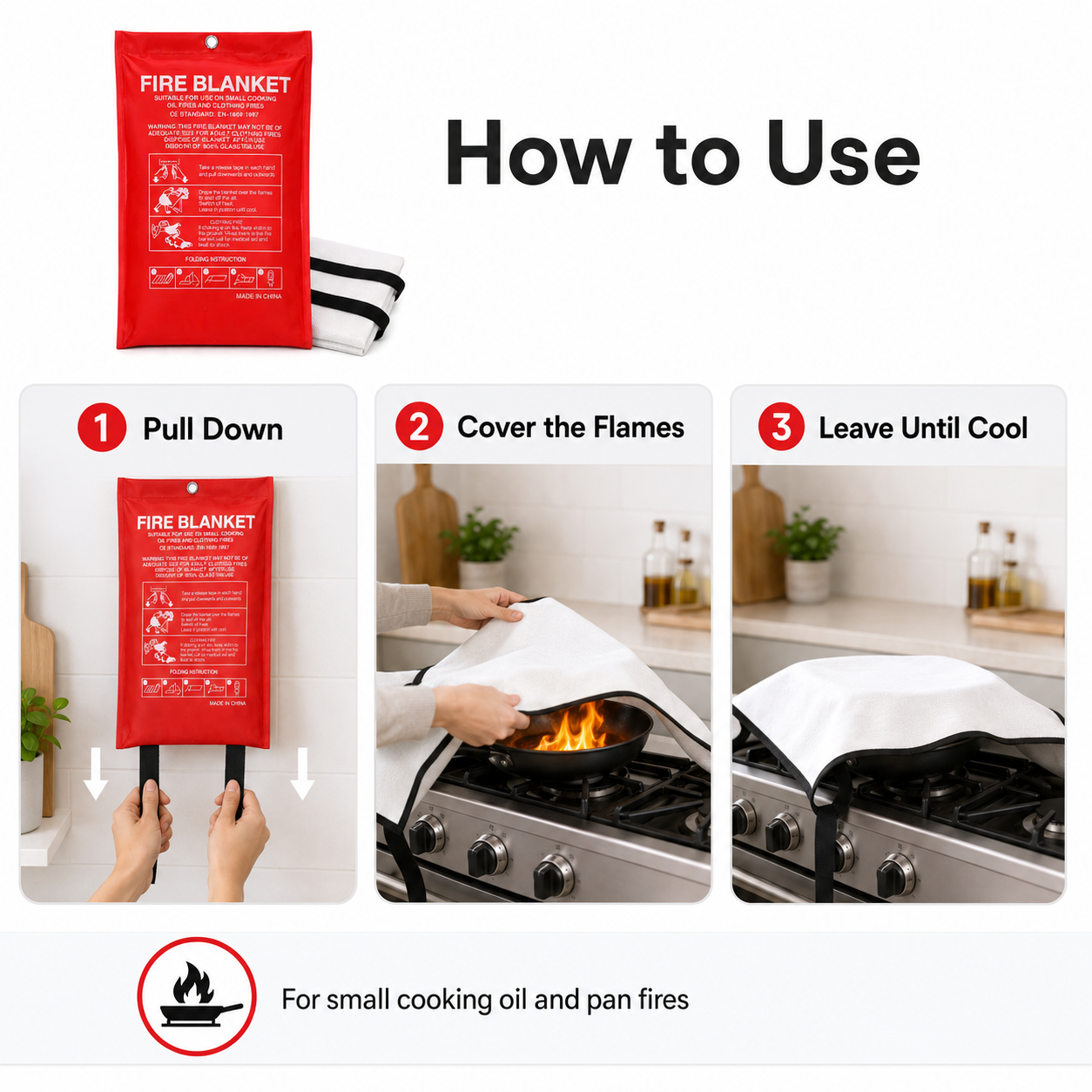 Аварийное противопожарное одея – обзор и цена Fire Blanket Kitchen