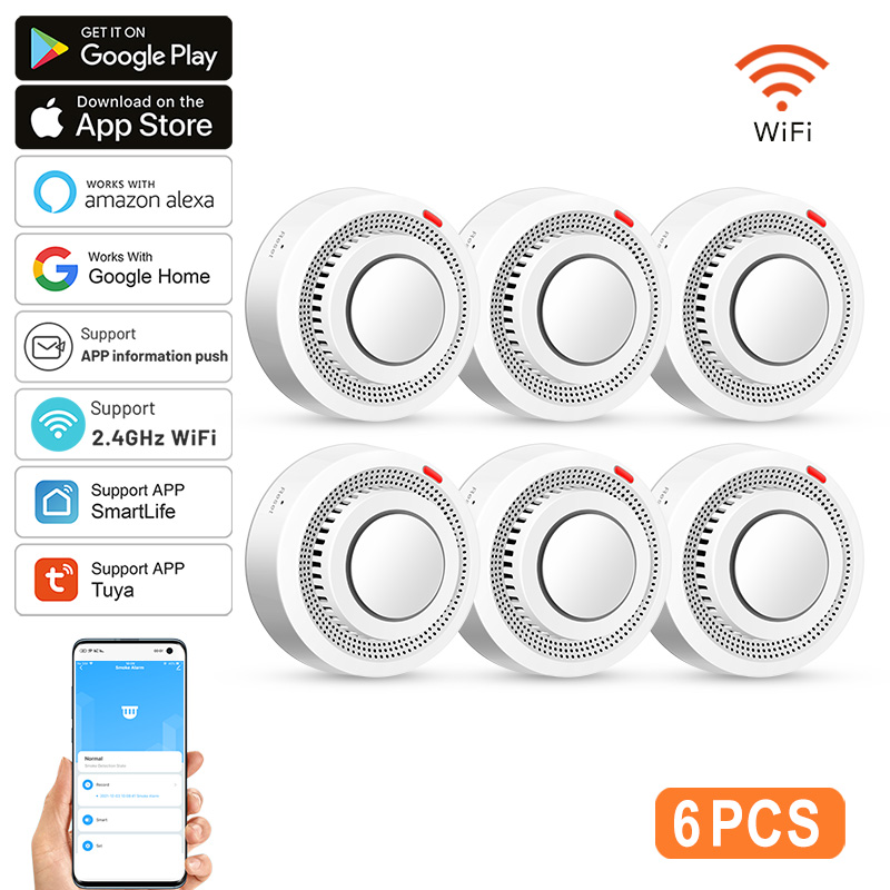 Комплект из 6 умных датчиков д – обзор и цена Smoke Detector Interconnected